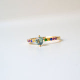 AUSVERKAUFT Monara Kola Goldring aus 18K I Saphir & Tsavorit