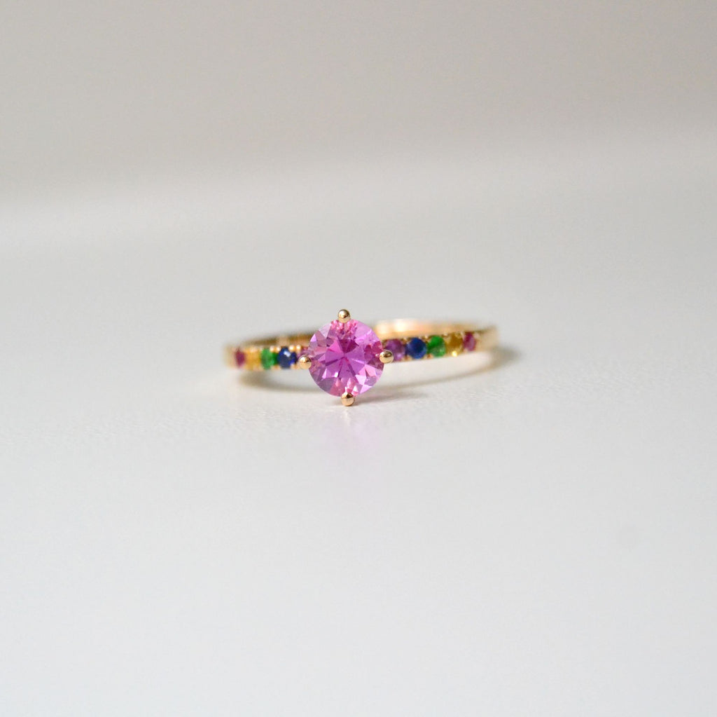 SOLD OUT Monara Rosa 18K Gold Ring w. Sapphires