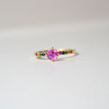 SOLD OUT Monara Rosa 18K Gold Ring w. Sapphires