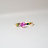 SOLD OUT Monara Rosa 18K Gold Ring w. Sapphires