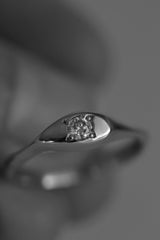 Brenna White 18K Gold Ring w. Diamond