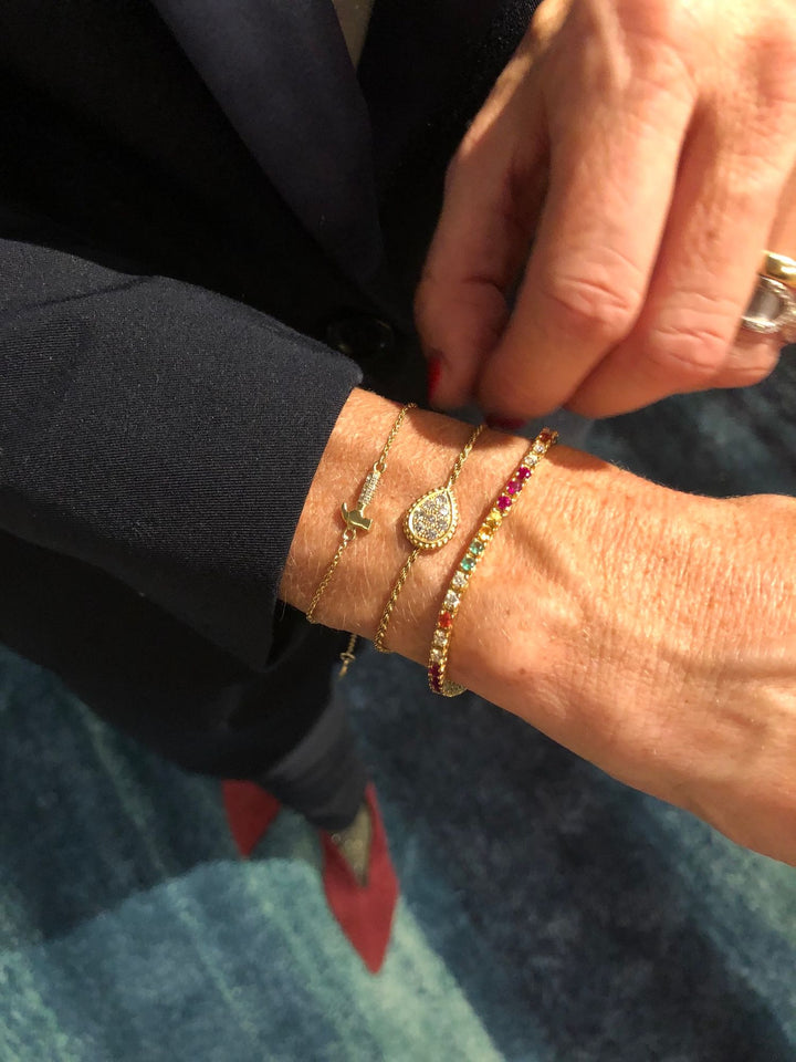 Earth Bracelet Gold, White, Orange, Pink, Yellow, Green