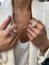 Fairytale Dancing Butterfly Goldring aus 18K, Rosegold- oder Weißgold I Diamanten