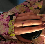 Malene 2.5 Pink 14K Gold Ring w. Sapphire