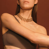 Champagne Triple Choker Forgyldte