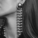 Champagne Earrings Silver