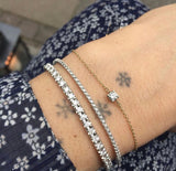 Tennis Small 18K Whitegold Bracelet w. Diamonds