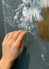 Drop Spin 18K Whitegold Ring w. Diamonds