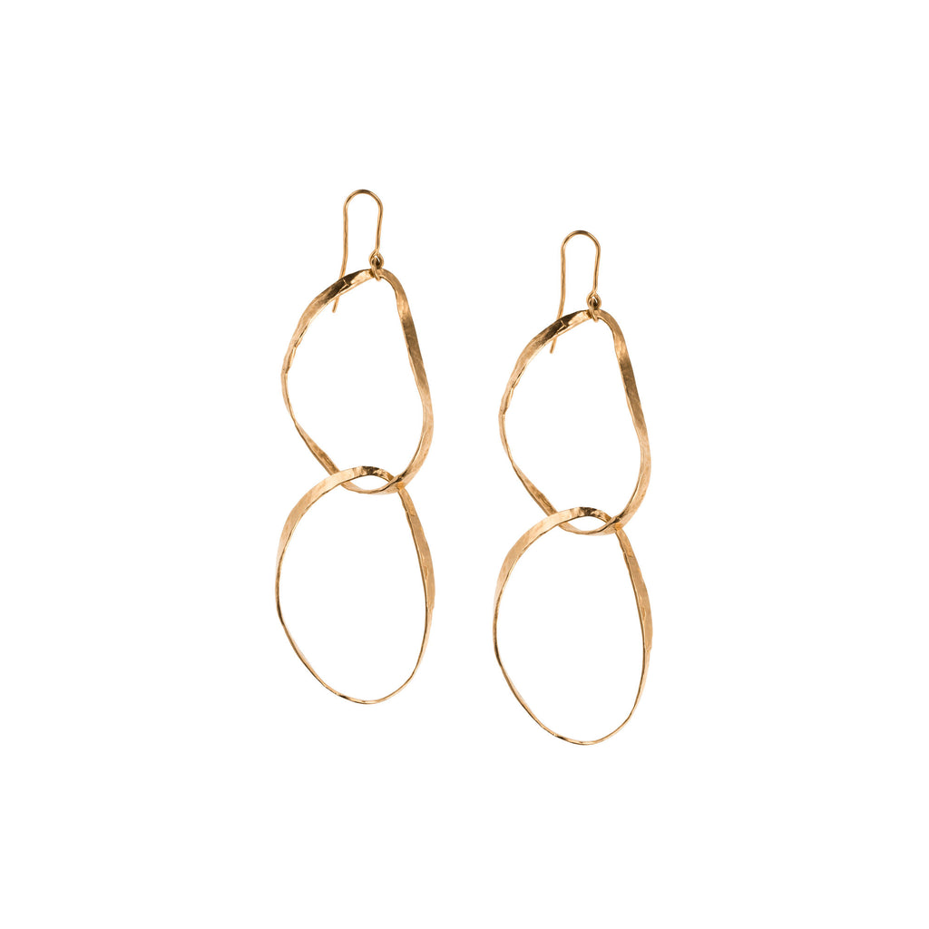 Double Eclipse 14K Gold Earrings