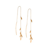 Small Leaves 14K Gold Earrings