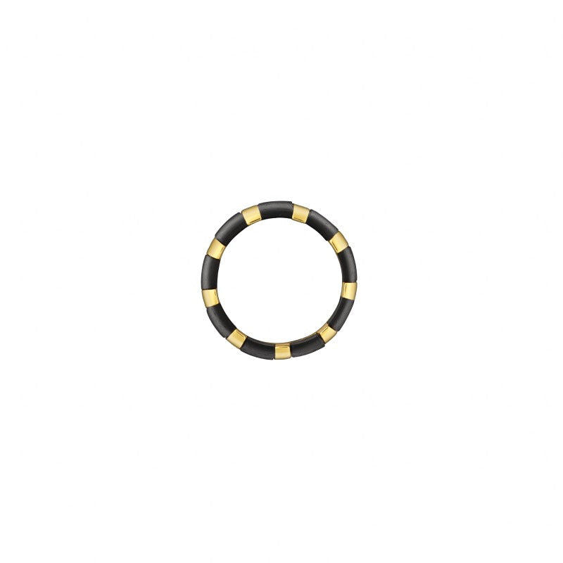 Isadora Striped 18K Gold Ring