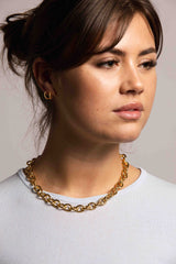 IX Luca 22K Gold Plated Necklace