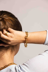 IX Luca 22K Gold Plated Bracelet