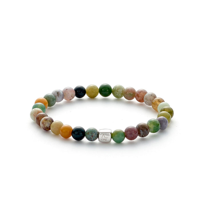 Colorup Indian (6 mm) Silberarmband w. Achat