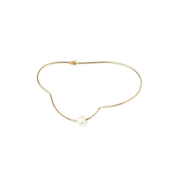 Iris Gold Plated Anklet w. Pearl