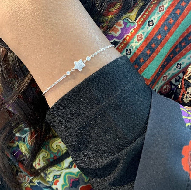 Small Star Armband 18K vergoldet Gold, Rosé- oder Weißgold I Diamanten