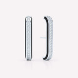 Eternity Black 18K Whitegold Ear Cuffs w. Lab-Grown Diamonds