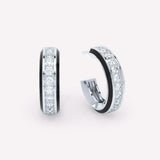Eternity Ohrringe I Schwarz I 18K Gold I Labor-Diamanten