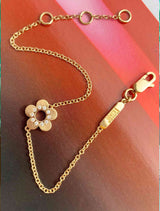 Flower Power 18K Gold Bracelet w. Diamonds