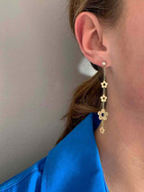 Flower Power 18K Gold Ear Jacket w. Diamonds