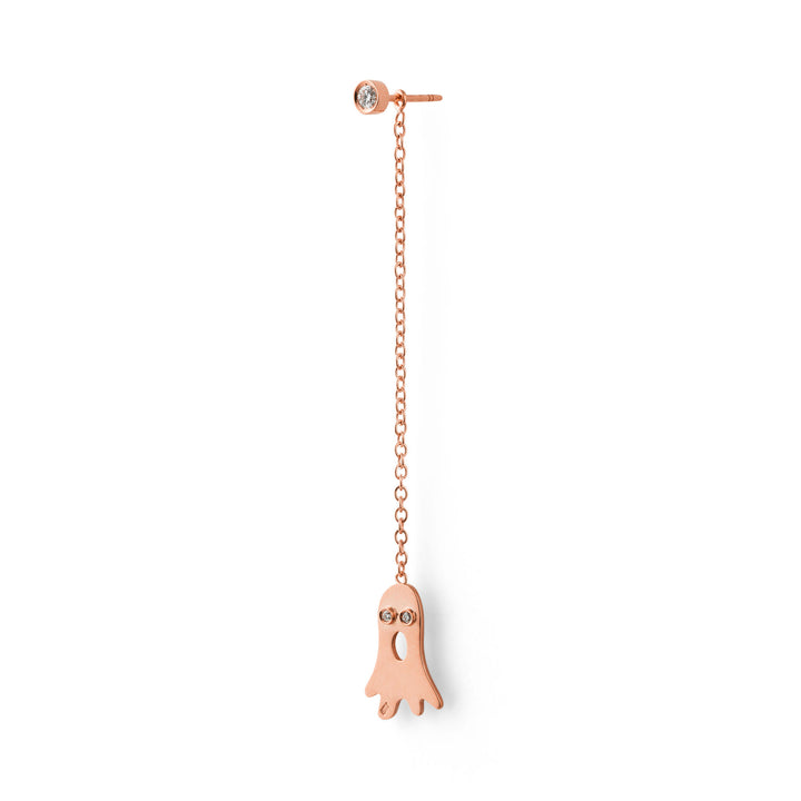 Boo with Flash 18K Rosegold Stud w. Diamonds