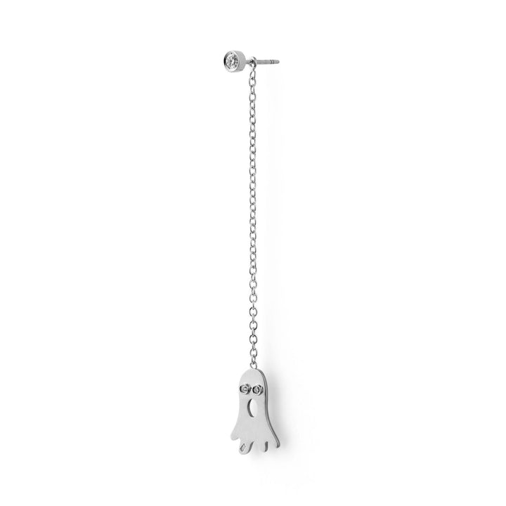 Boo with Flash 18K Whitegold Stud w. Diamonds