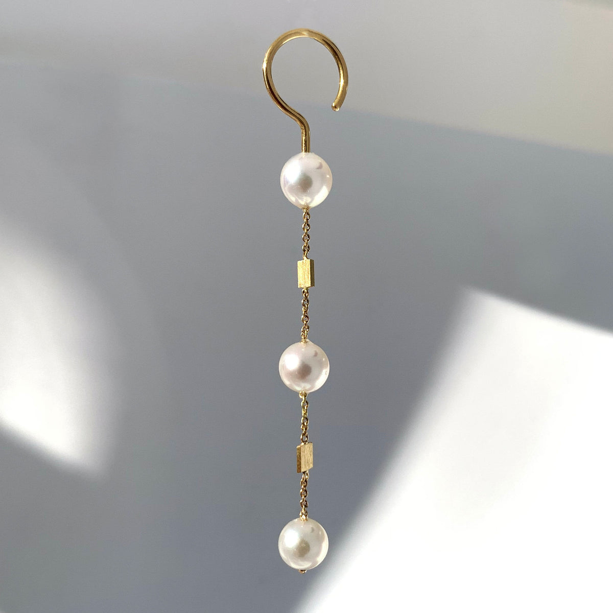 Bubbles 18K Gold Earring w. Pearls