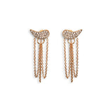 Drip Drop 18K Rosegold Earrings w. Diamonds