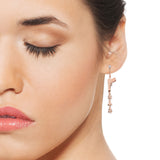 Flower Gun with Flash 18K Rosegold Earring w. Diamonds