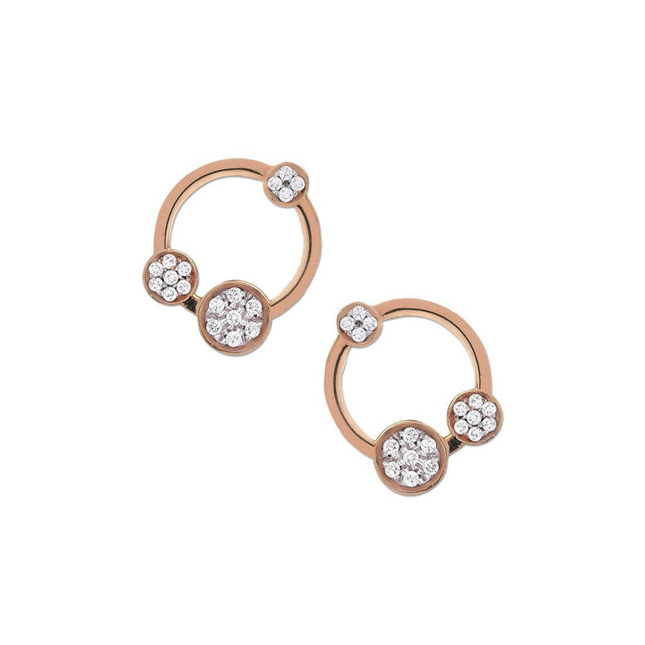Galaxy 18K Rosegold Earrings w. Diamonds