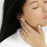 Galaxy 18K Gold Earrings w. Diamonds