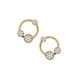 Galaxy 18K Gold Earrings w. Diamonds