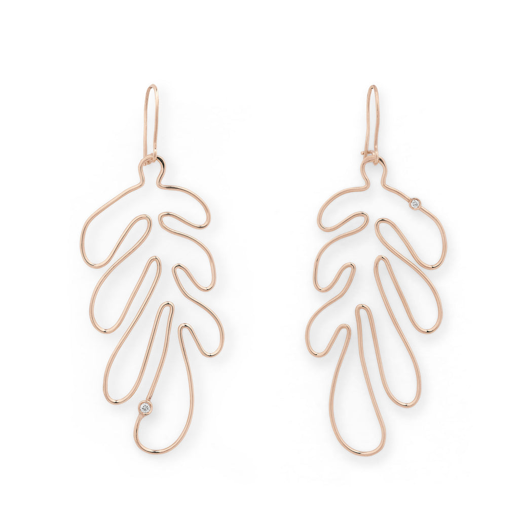Matisse 18K Rosegold Earrings w. Diamonds
