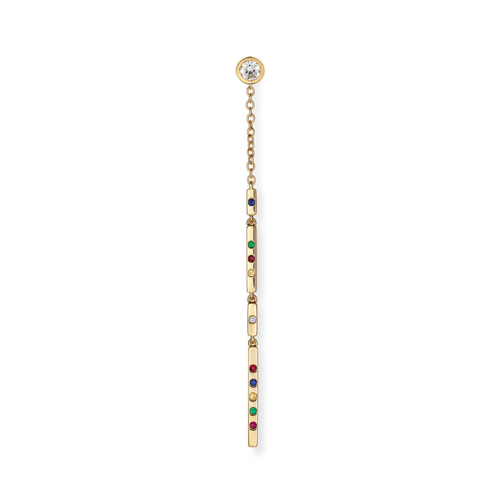 Pop Ear Jacket 18K Gold Earring pendant w. Diamonds