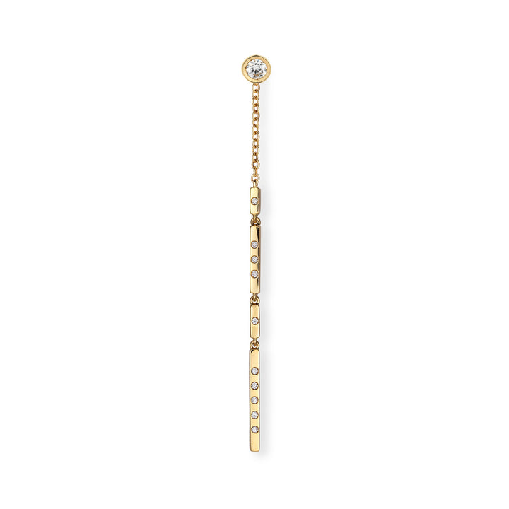 Pop Ear Jacket 18K Gold Earring pendant w. Diamonds
