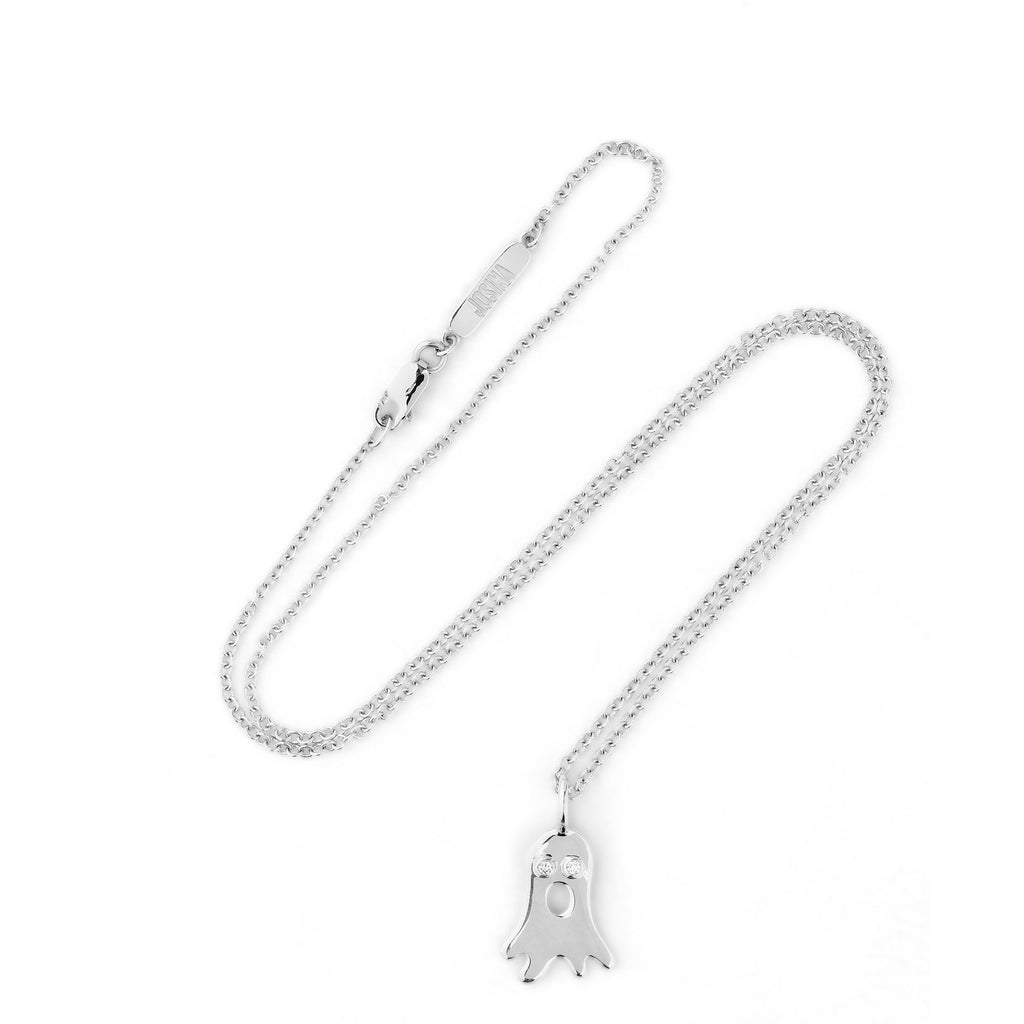 Boo 18K Whitegold Pendant w. Diamonds