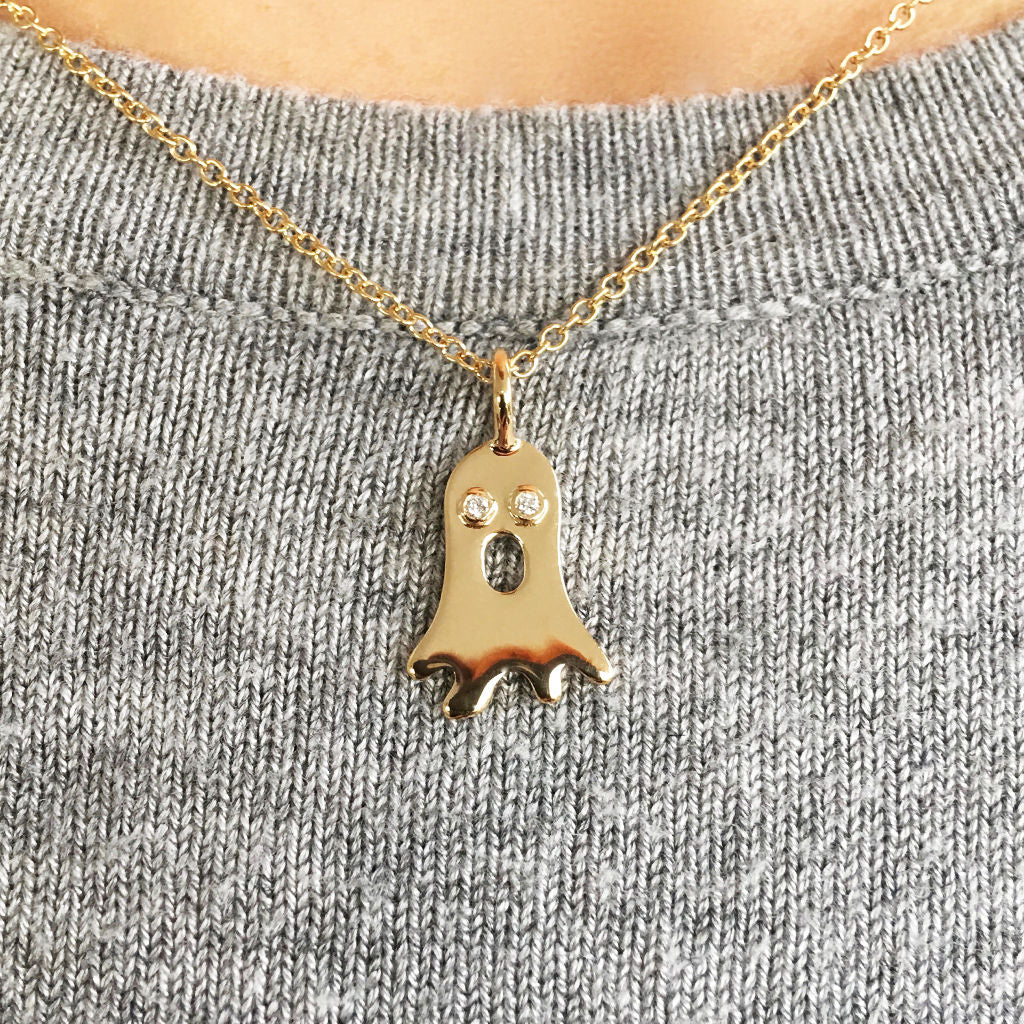 Boo 18K Whitegold Pendant w. Diamonds