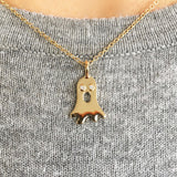 Boo 18K Gold Pendant w. Diamonds