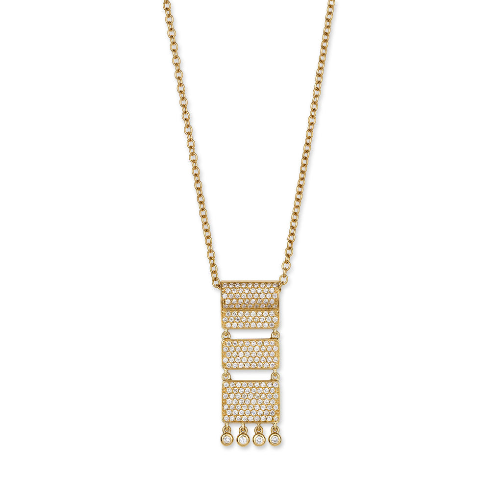 Carpet 18K Gold Pendant w. Diamonds