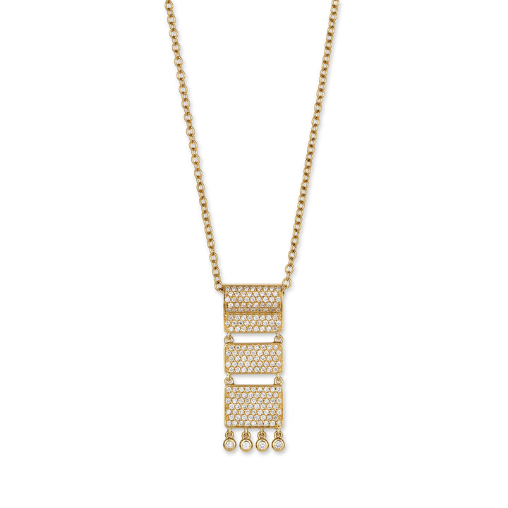 Carpet 18K Gold Pendant w. Diamonds