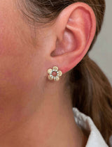 Flower Power 18K Gold Earring w. Diamonds