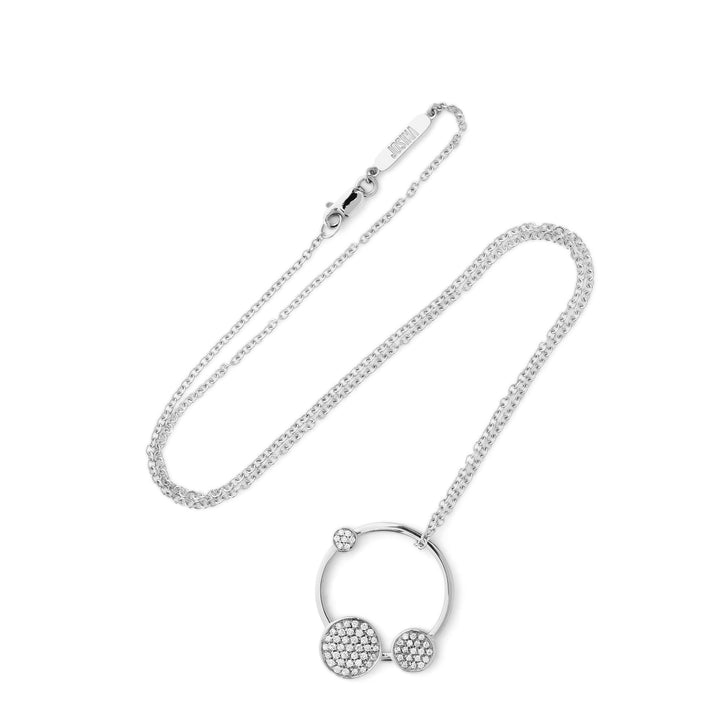 Galaxy 18K Whitegold Pendant w. Diamonds