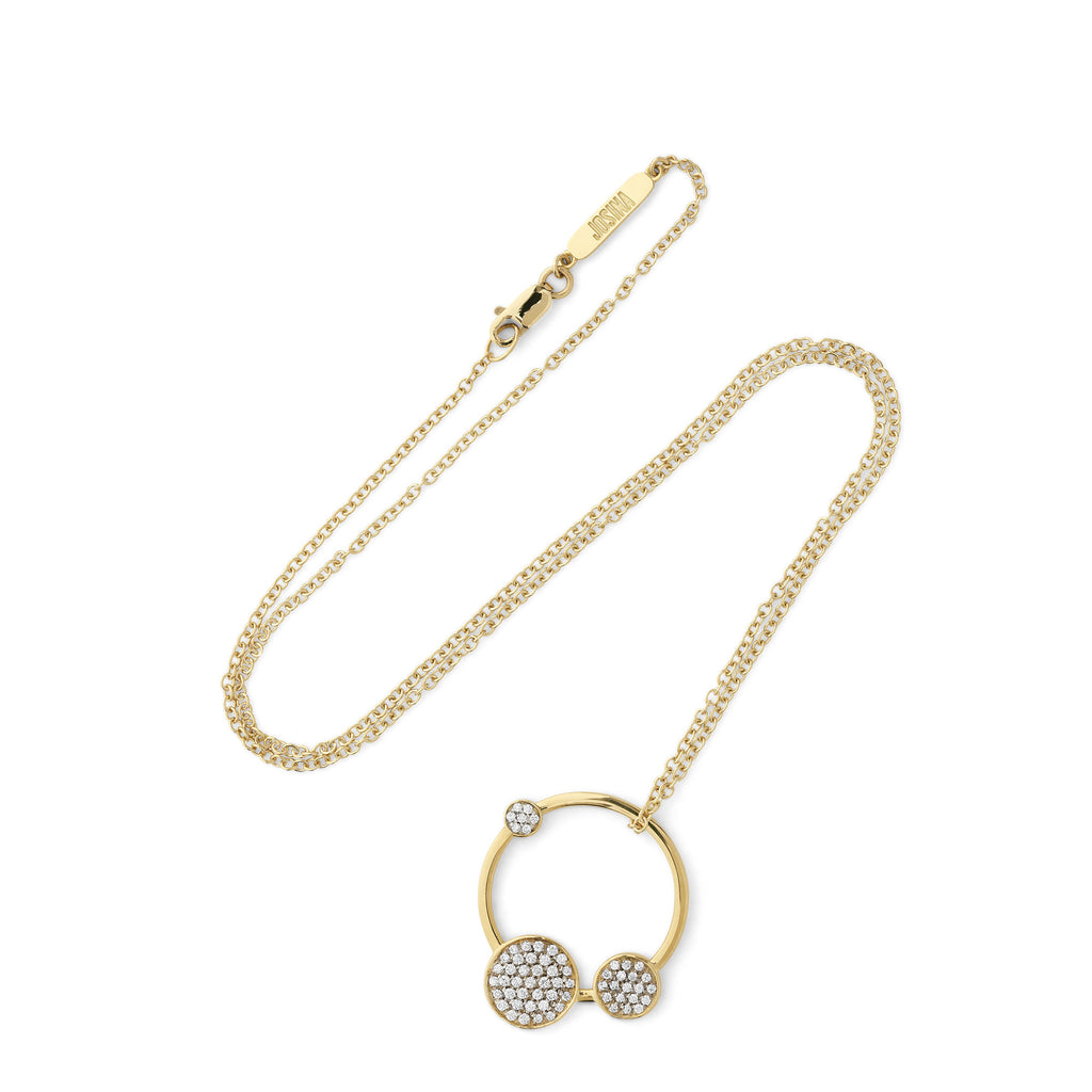 Galaxy 18K Gold Pendant w. Diamonds