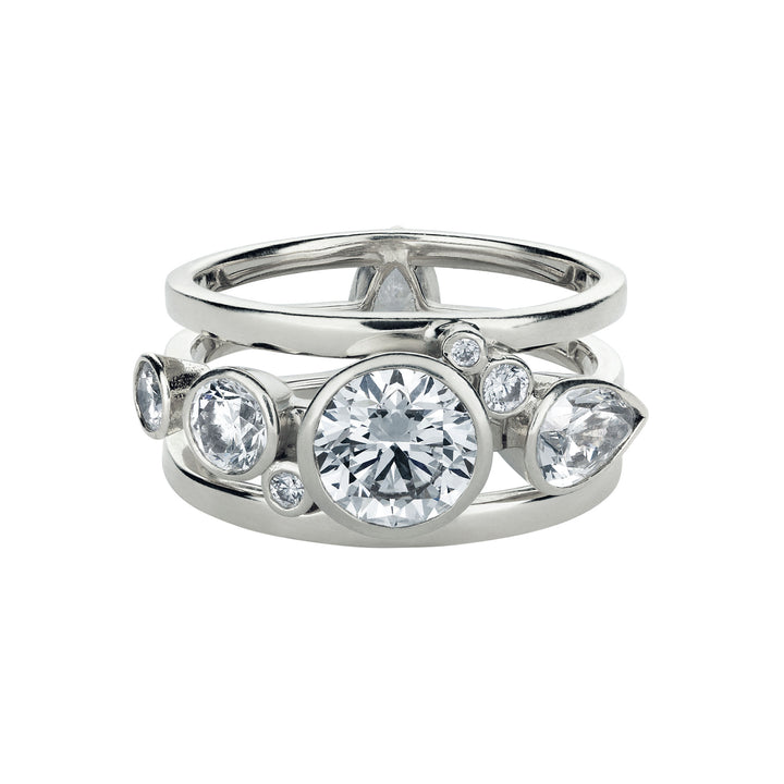 High Five 18K Whitegold Ring w. Diamonds