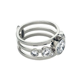 High Five 18K Whitegold Ring w. Diamonds