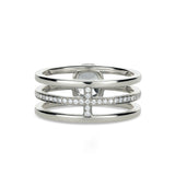Sparkling 18K Whitegold Ring w. Diamonds