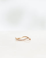 Jade Wave 18K Gold, Whitegold or Rosegold Ring w. Diamonds