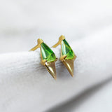 Jamie 14K Gold Earrings w. Tsavorites