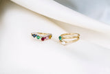 Josephine 14K Gold Ring w. Diamonds, Rubies, Tsavorites & Sapphires