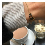 Boo 18K Weißgold-Armband I Vergoldet I Diamanten